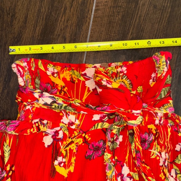 Free People One Aloha Hand-Printed Raw Edge Wide Leg Pant-Med - Picture 9 of 11